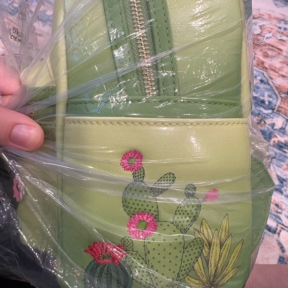 Loungefly Cactus Backpack with Pink Bow - Picture 2 of 5